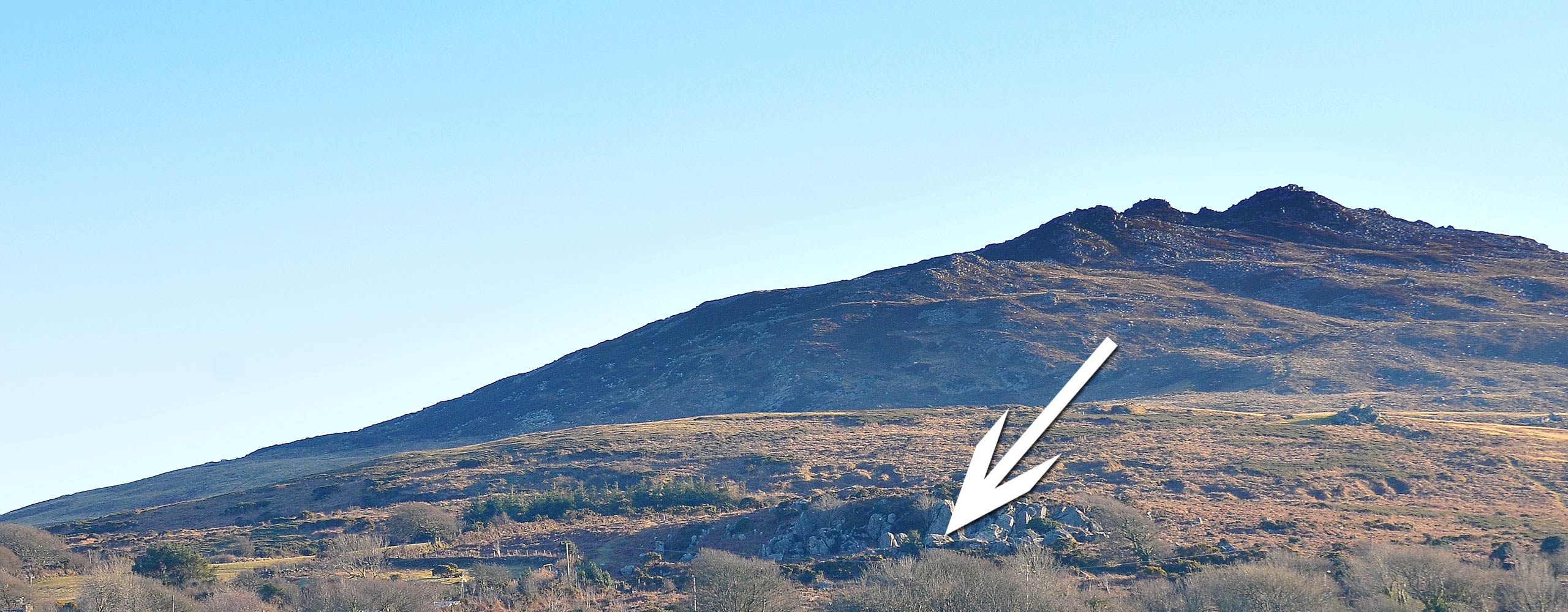 Image showing the location of the wishing well on Carningli Mountain