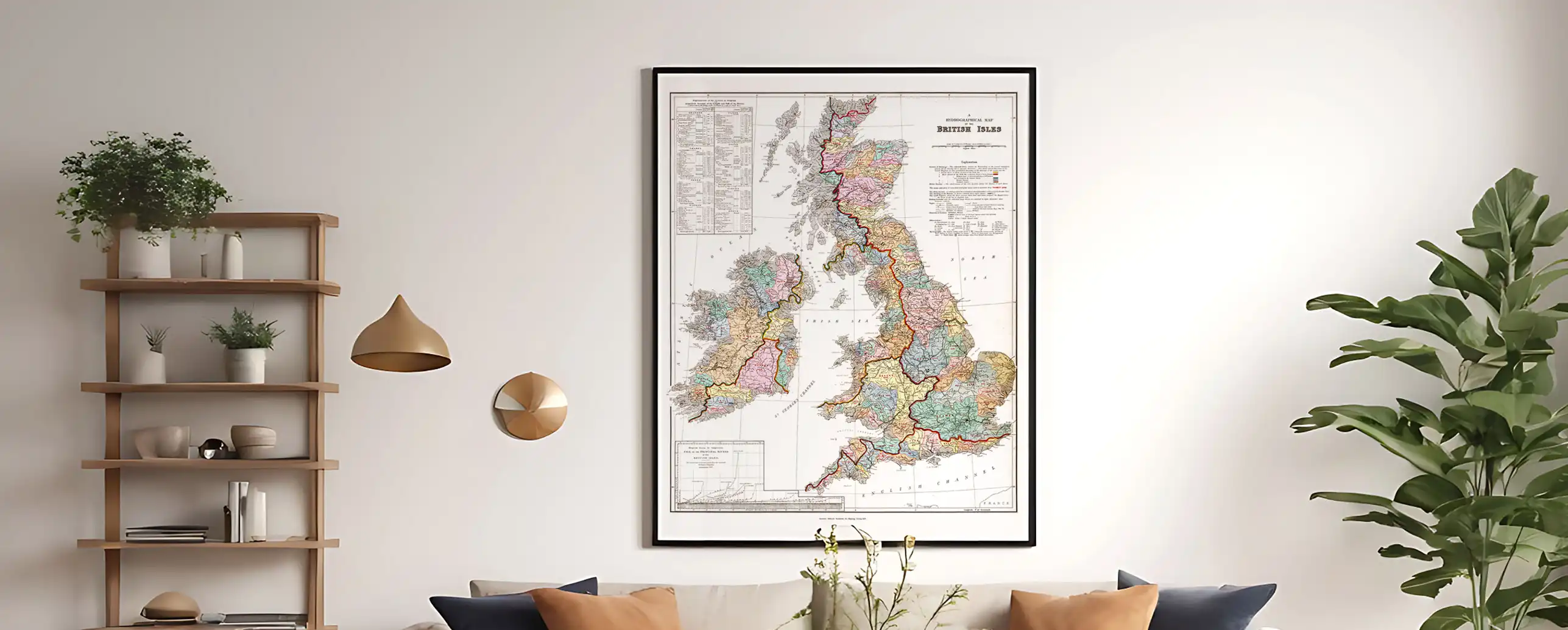Restored vintage and antique maps