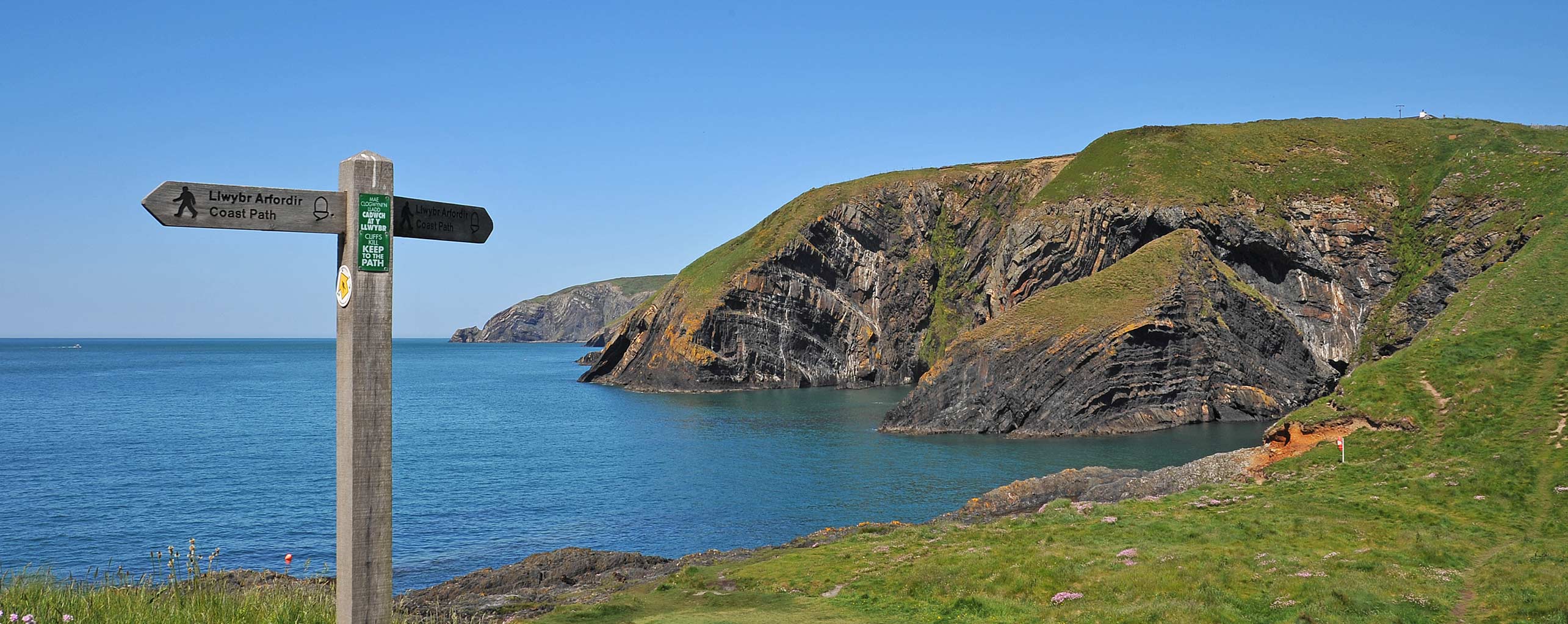 Dramatic cliffs at Ceibwr Bay