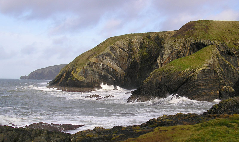Winter seas at Ceibwr. Winter seas at Ceibwr