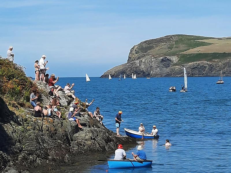View of The Cwm, Newport, Pembrokeshire and Nevern Estuary mouth. View of The Cwm, Newport Pembrokeshire.