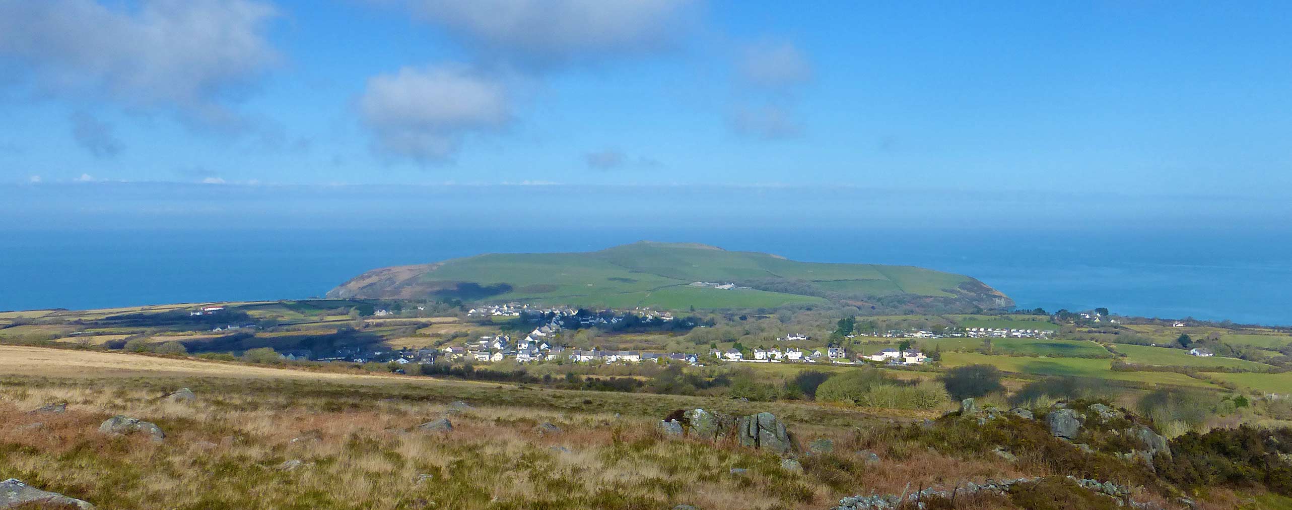 Dinas Cross from Y Bryn outcrop