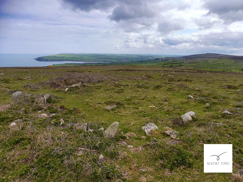 A circular embankment on Dinas Mountain. A circular embankment on Dinas Mountain
