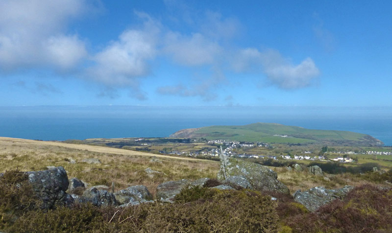 View over Dinas Cross and Dinas Island from Y Bryn. View over Dinas Cross and Dinas Island from Y Bryn