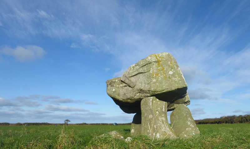 Llech y Drybedd with an amazing sky behind