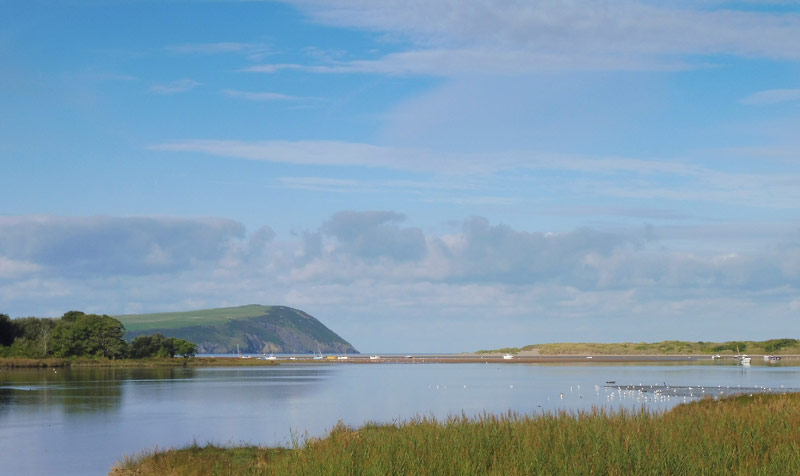 View west towards Dinas Head