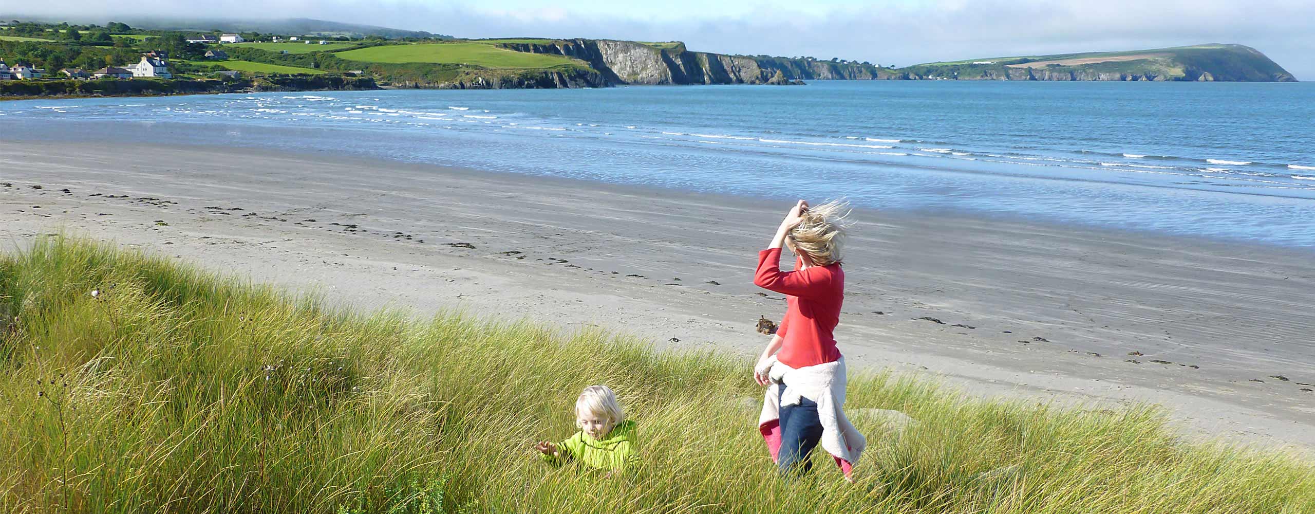 Exploring the dunes at Newport Sands