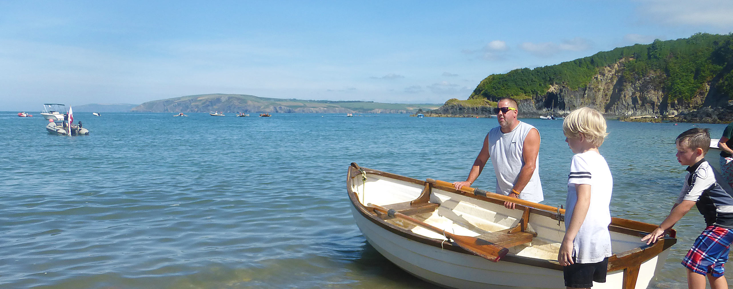 About to go rowing at Cwm yr Egwlys