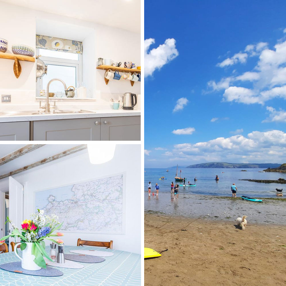 Kitchen / diner and Cwm yr Eglwys beach Kitchen / diner and Cwm yr Eglwys beach