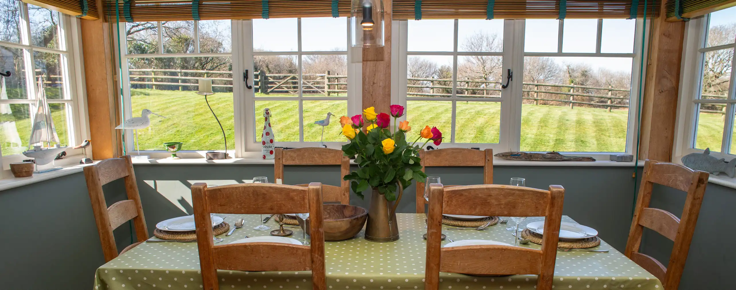 Dining area with garden views
