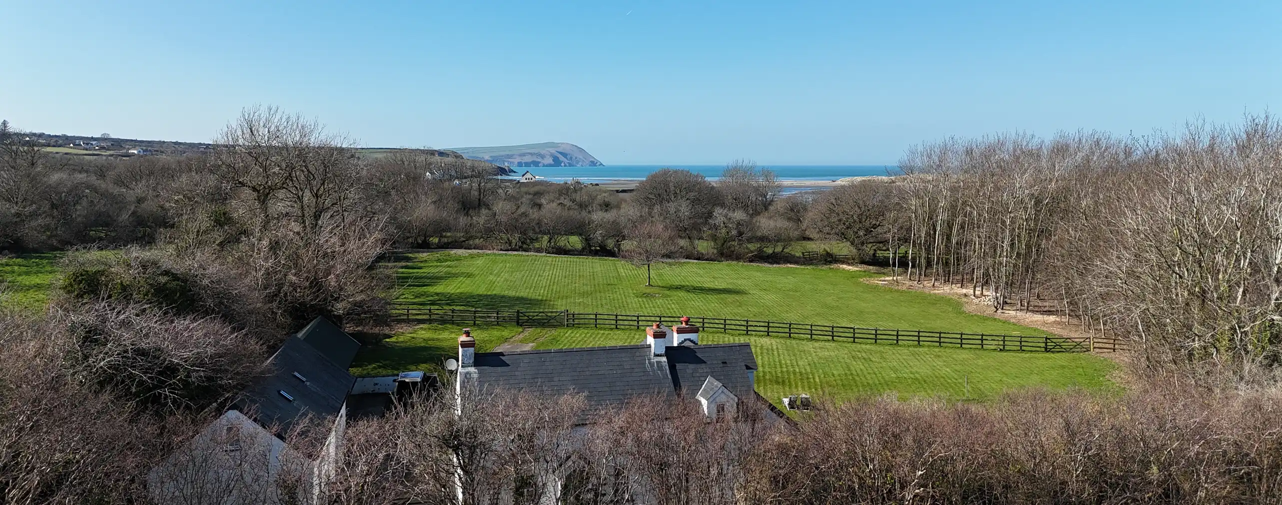 Drone view to the coast