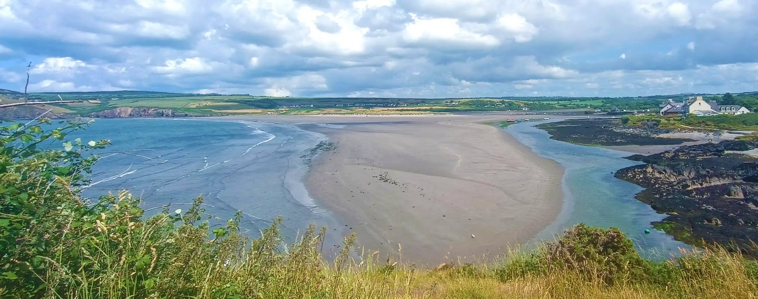 View from Cwm Dewi across Newport Sands