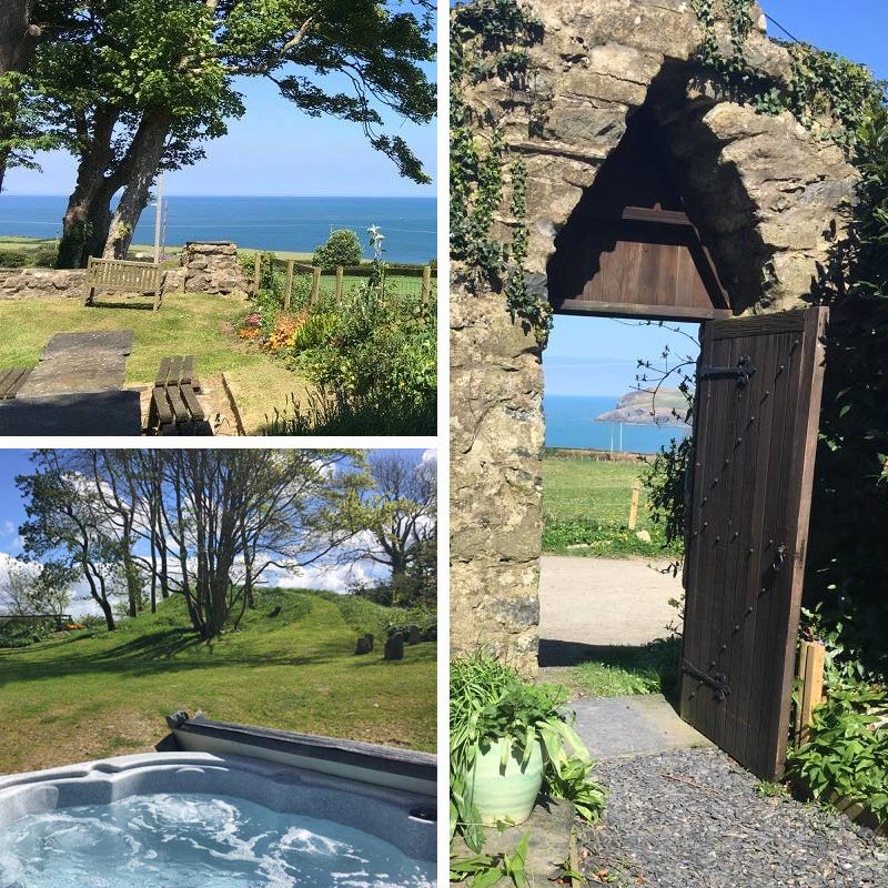A triptych of views around the garden A triptych of views around the garden